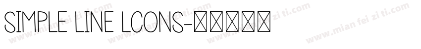 simple line lcons字体转换